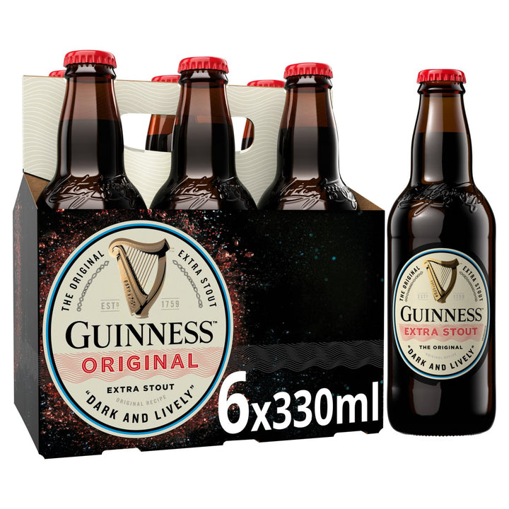 GUINNESS EXTRA STOUT BTLS 6PK 330ML