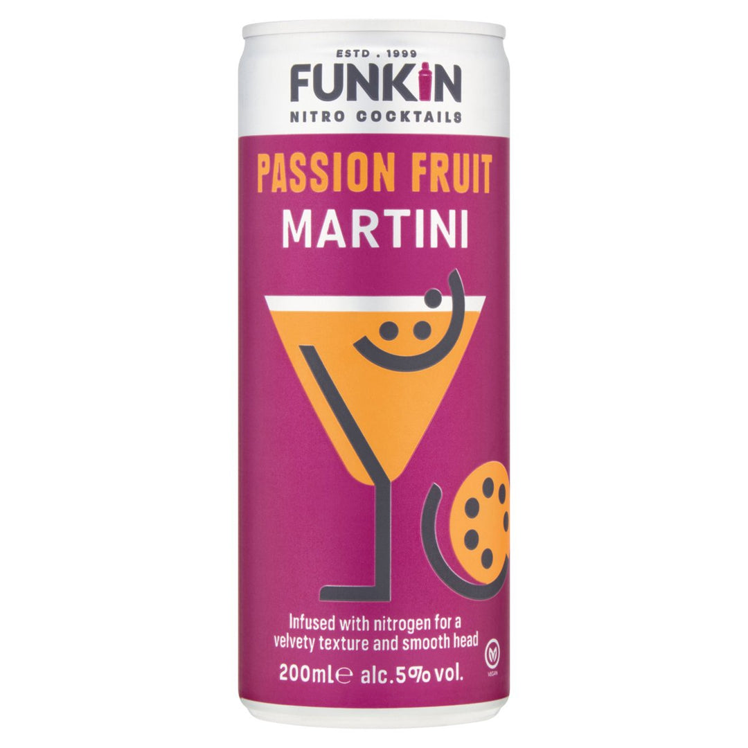 FUNKIN NITRO COCKTAIL CANS PASSIONFRUIT MARTINI 12X200ML 5%