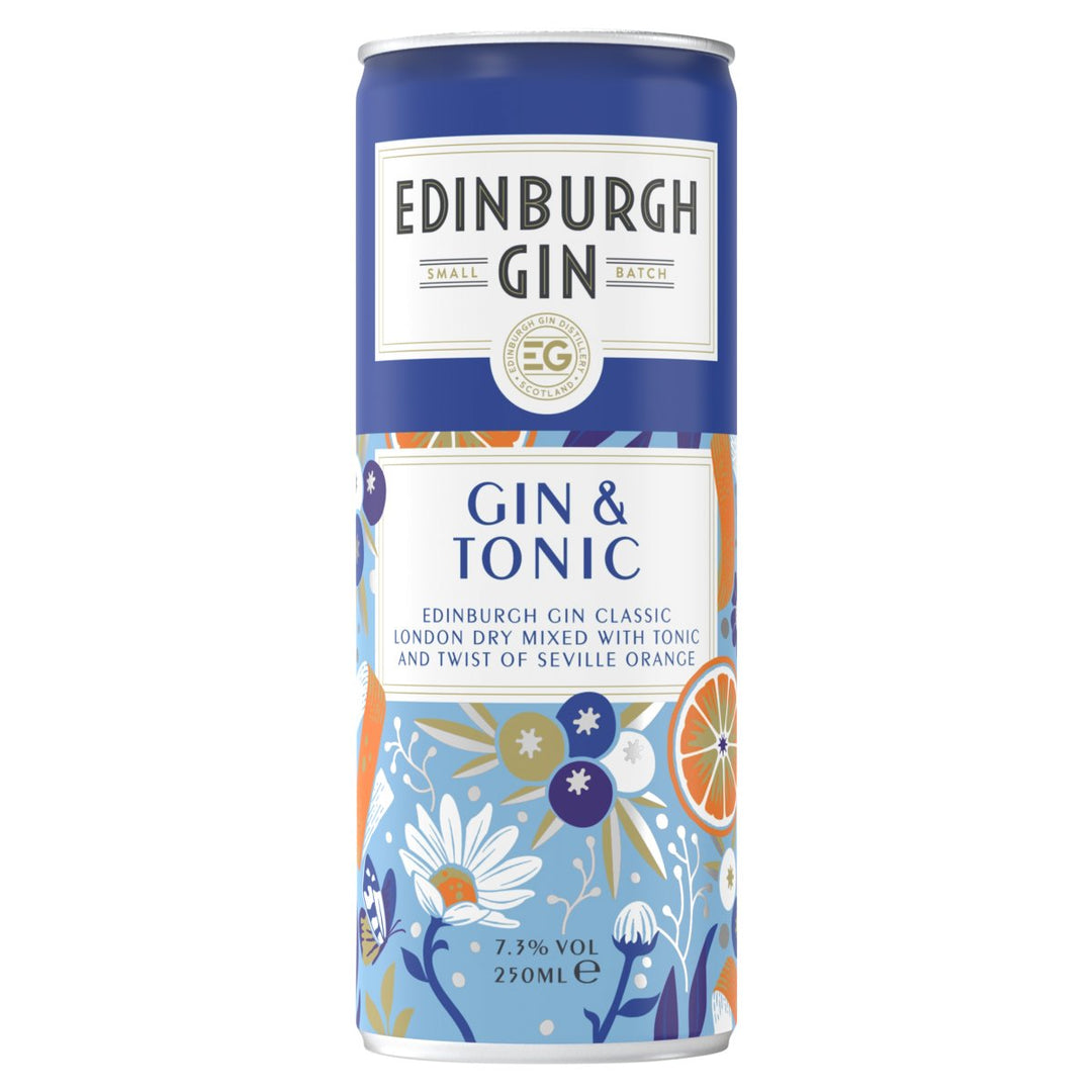 EDINBURGH GIN & TONIC CANS 250ML