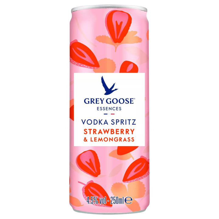 GREY GOOSE ESSENCES CANS STRAWBERRY & LEMONGRASS