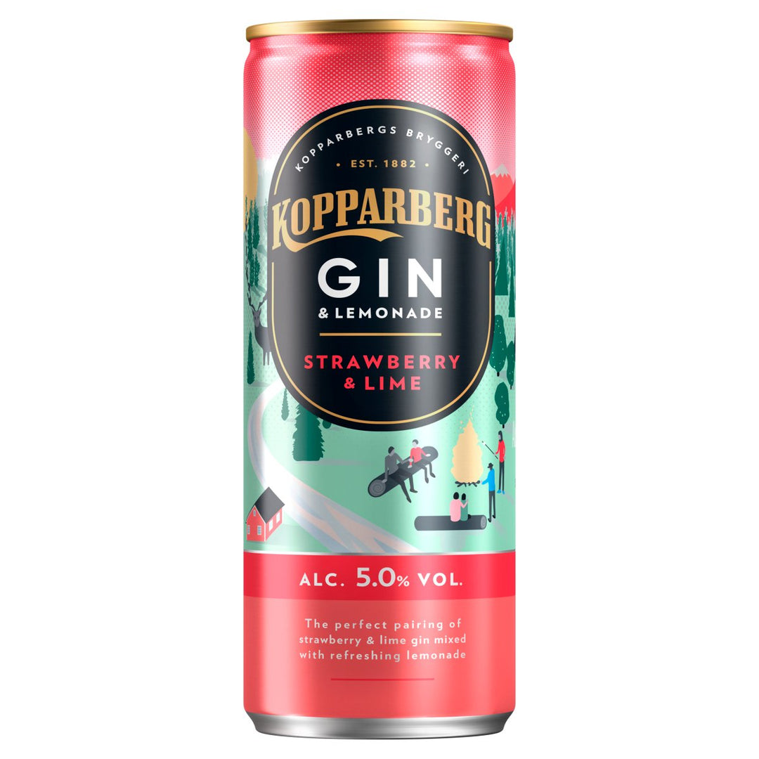 KOPP GIN CANS STRAW & LIME 12X250ML 5%