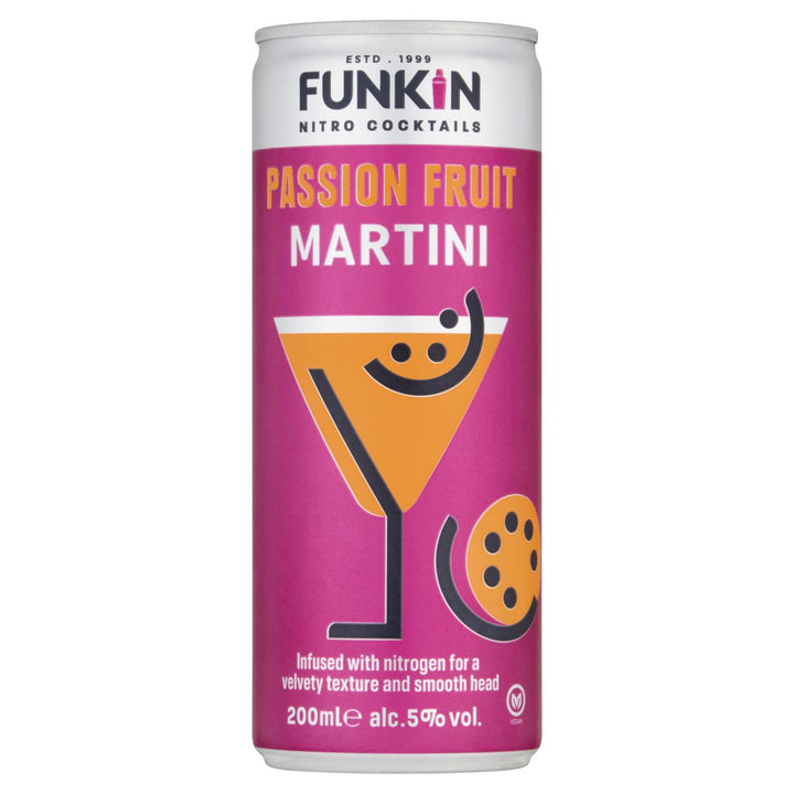 FUNKIN NITRO COCKTAIL CANS PASSIONFRUIT MARTINI 12X200ML 5%