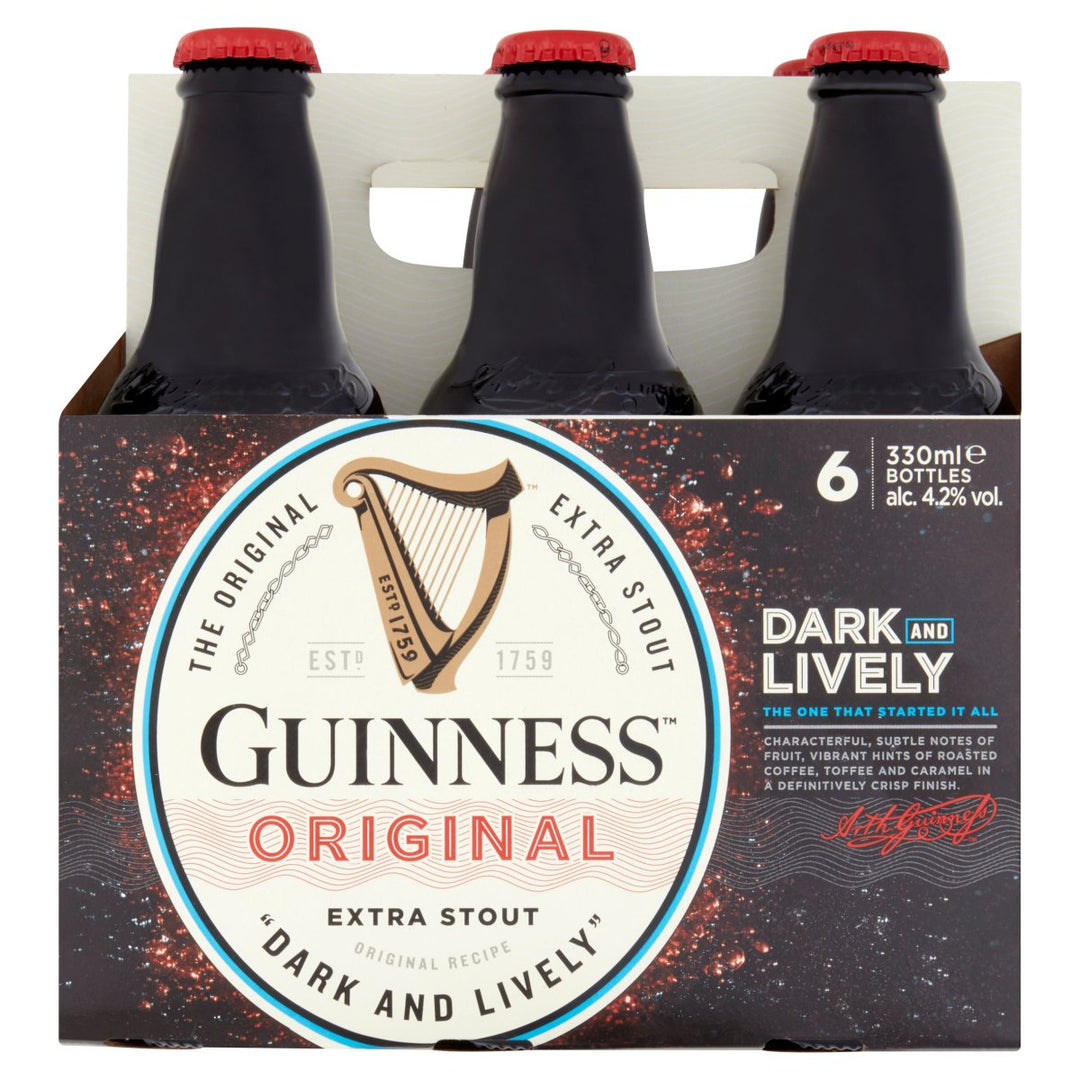 GUINNESS EXTRA STOUT BTLS 6PK 330ML