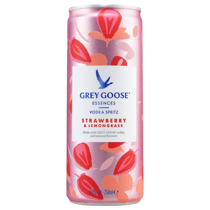 GREY GOOSE ESSENCES CANS STRAWBERRY & LEMONGRASS