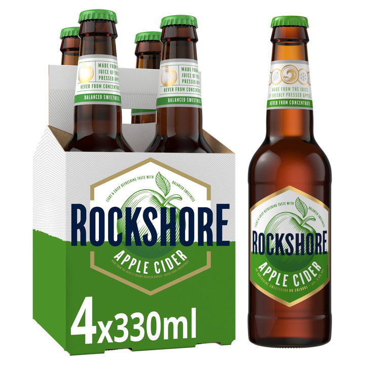 ROCKSHORE APPLE CIDER BOTTLES 4PK 330ML