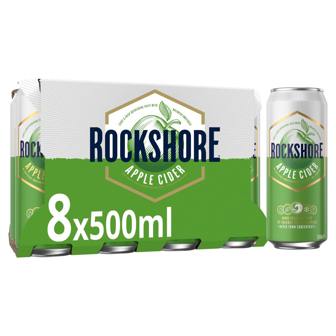 ROCKSHORE APPLE CIDER 8PK CANS 500ML