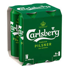 CARLSBERG CANS 4PK 500ML