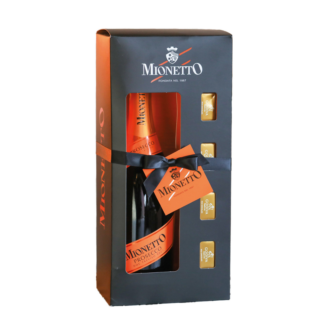 MIONETTO PROSECCO 750ML & GODIVA CHOCOLATES