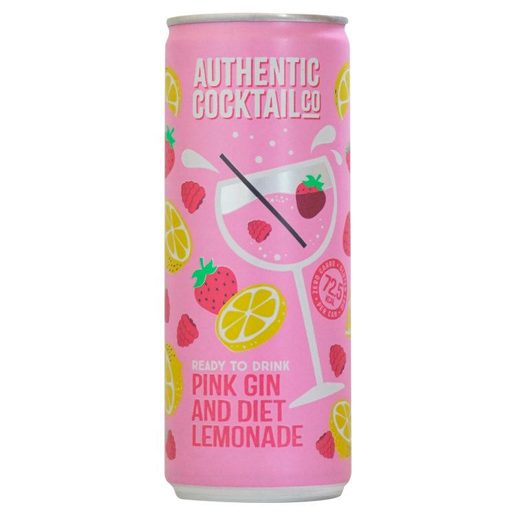 AUTHENTIC COCKTAIL CO PINK GIN LEMONADE