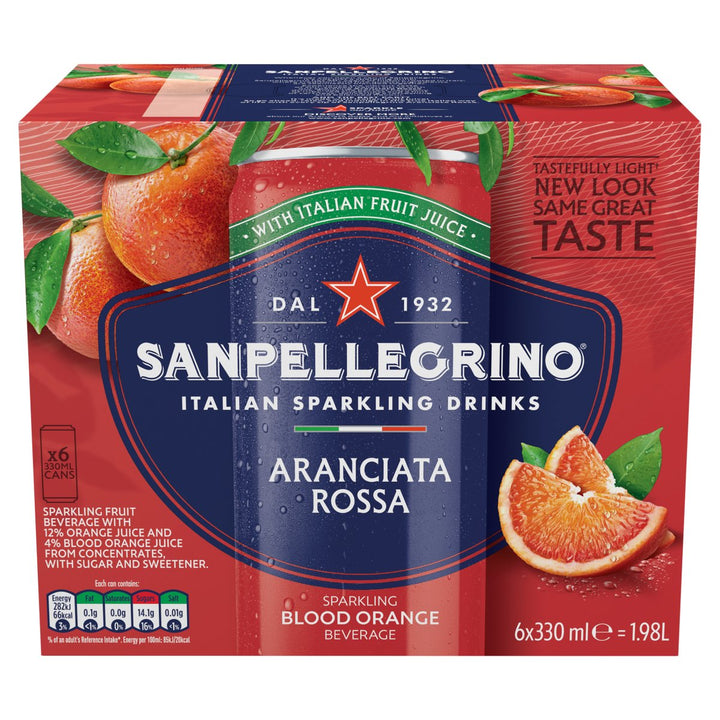 SAN PELLEGRINO CANS ARANCIATA ROSSA