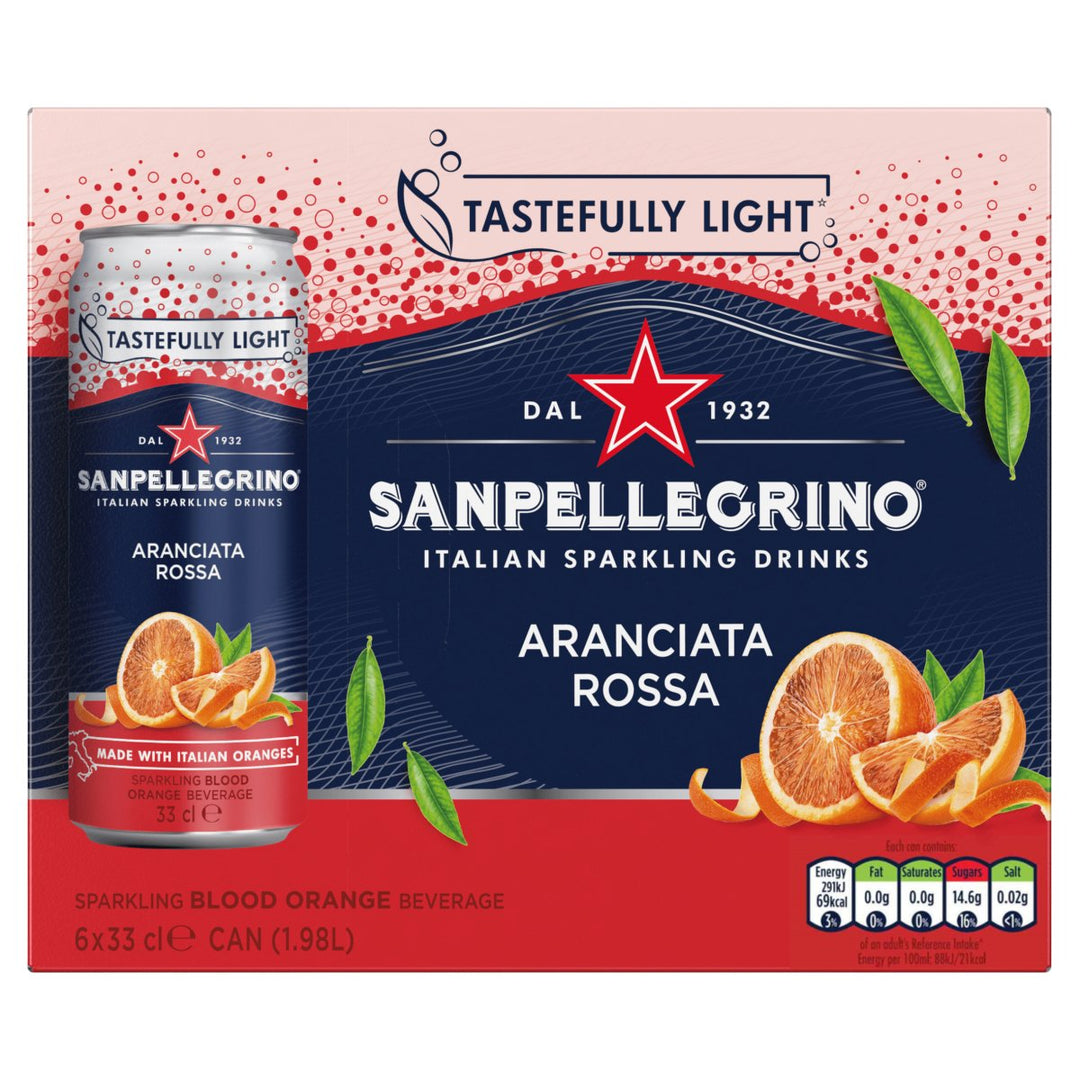 SAN PELLEGRINO CANS ARANCIATA ROSSA